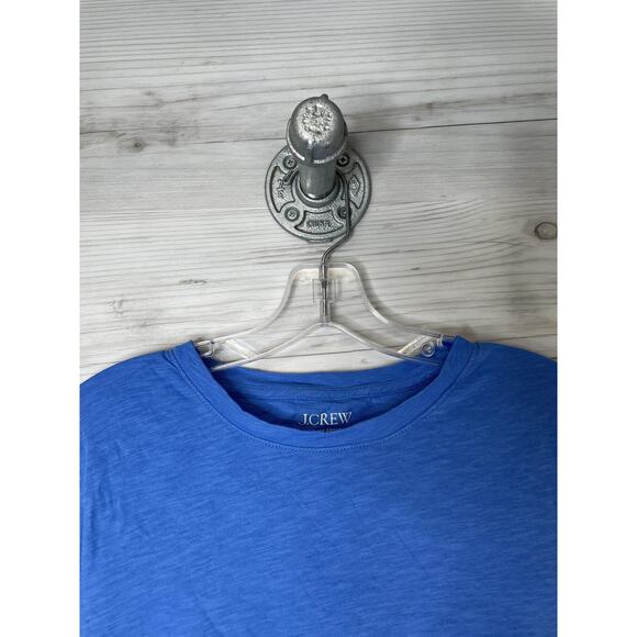 J.Crew Shirt Womens Medium Blue Vintage Cotton Slub Crewneck Short Sleeve Tee - Picture 2 of 7